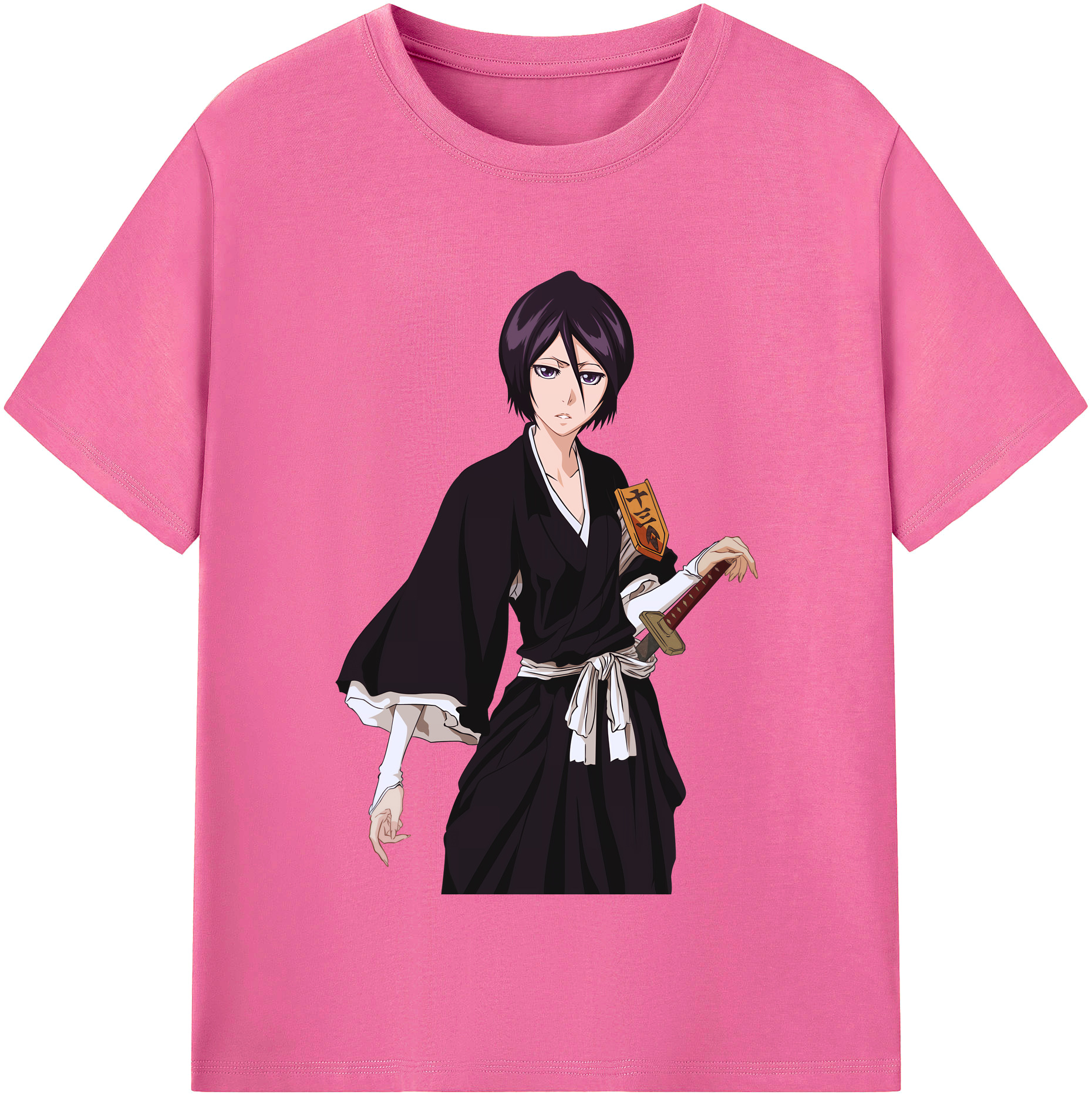 （画像用） ブリーチ 朽木ルキア BLEACH Kuchiki Rukia レディースカジュアルプリントTシャツ（綿100％）